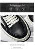 Men's Autumn Black & White Height-Boosting Skate Shoes - Trendy, Casual, and Versatile Low-tops