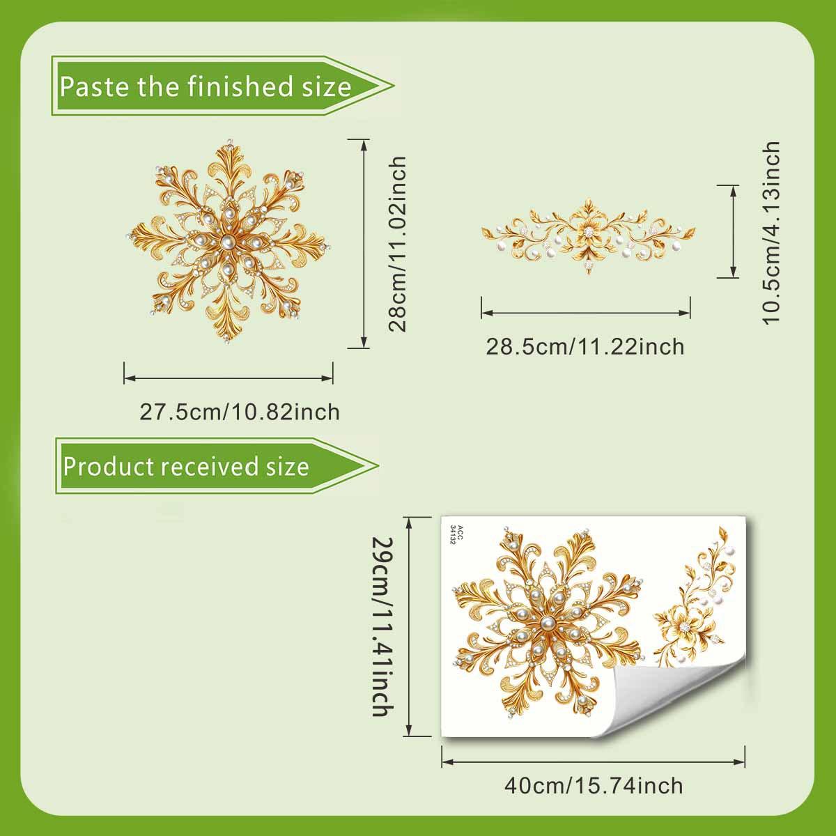 

Розкішна золота перлина діамант наклейка на унітаз тривимірна водонепроникна наклейка для прикраси ванної кімнати 30*40cm