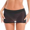 Damen Strand Überwurf Minirock Halb Transparentes Design Einfarbiger Colorblock Niedrige Taille Bleistiftrock