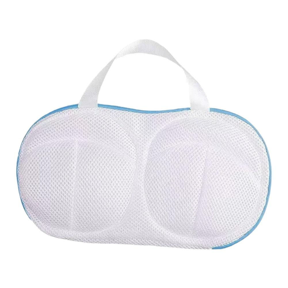 

Breathable Mesh Design Bra Washing Bag Underwear Laundry Bag blue edge