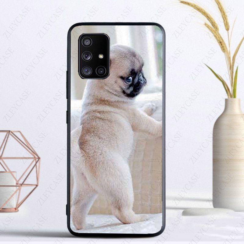 Soft Phone Cover For Samsung Galaxy A32 A12 A52 A53 A22 5G A11 A21S A50 A10S A20E A30S A40 A51 A70 A71 CASE Lovely Pug Dog