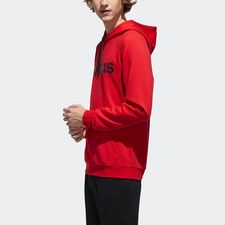 Adidas Neo Logo Print Casual Pullover Hoodie Men Hoodie Red EA3525