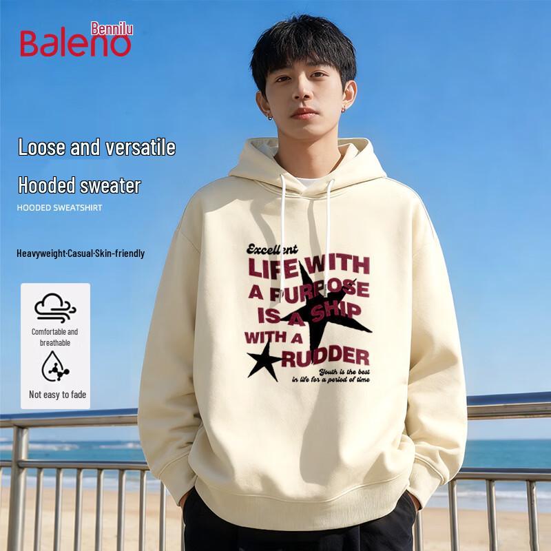 Baleno Men s American Retro Hooded Sweatshirt XL