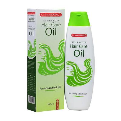 Olio per capelli ayurvedico (100 ml), Olio ayurvedico per la cura dei capelli K. P. di Namboodiri