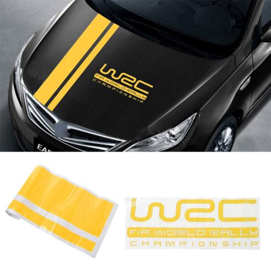 2Pcs Lines Letters Self-adhesive Car Styling Hood Sticker Auto Decal Decoration