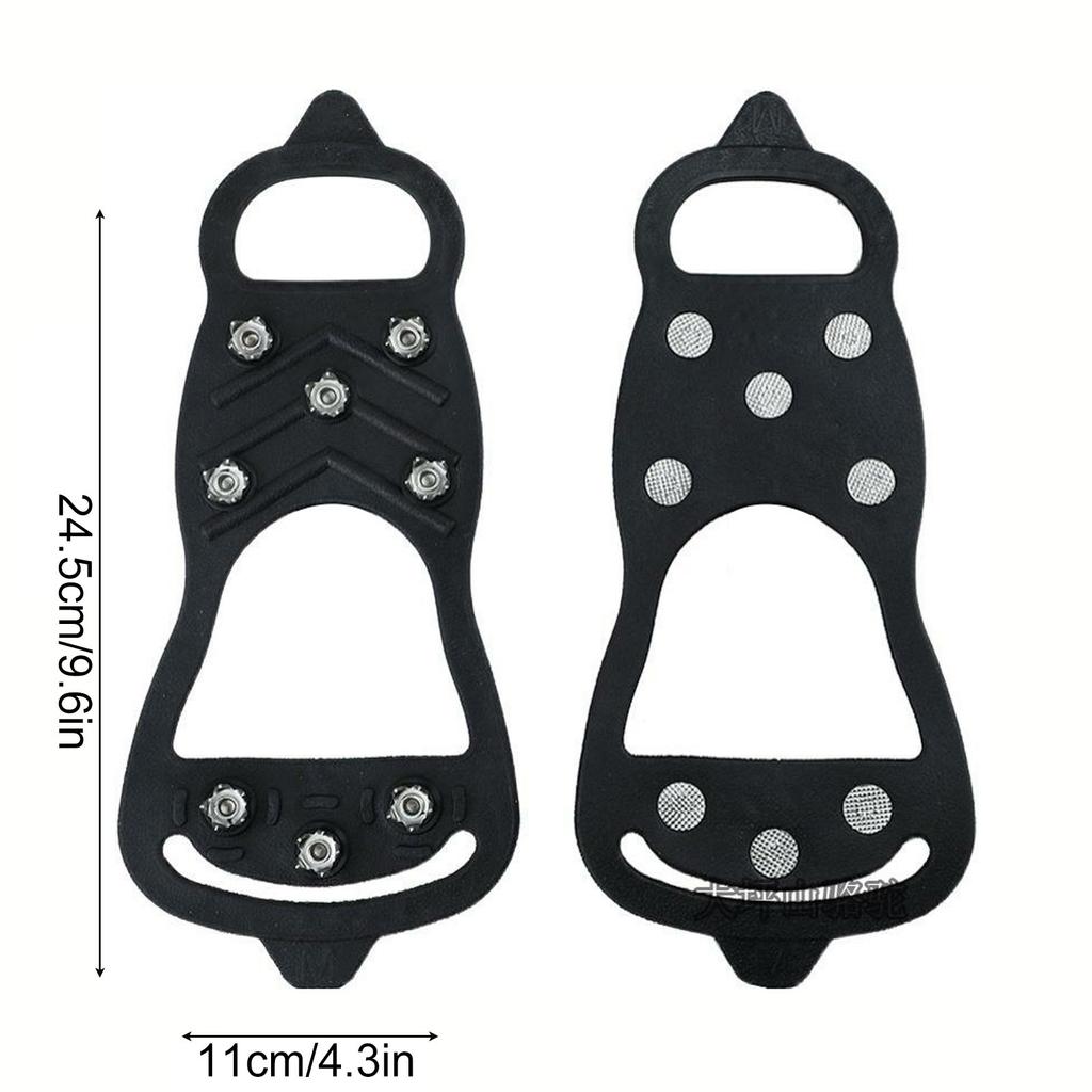 New Ice Snow Traction Cleats Grippers Ice Cleats For Shoes And Boots, Climbing Crampons With 8 Steel Studs For Ice Sport  Walking Running Hunting