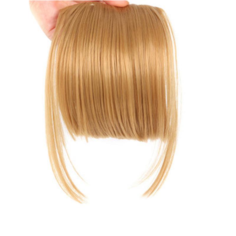 Women's Natural Replacement of Air Bangs, Covering the Hairline, Double Sideburns, and Bangs Wig Pieces
