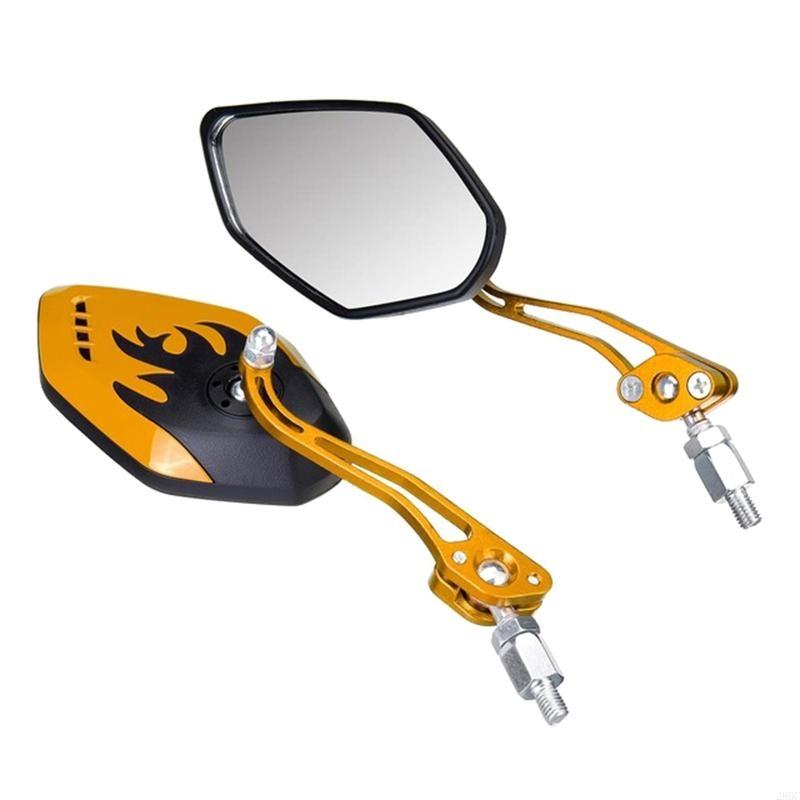 28GC Universal Aluminum Motorcycle Handlebar Rear View Mirrors Anti-glare Mirrors