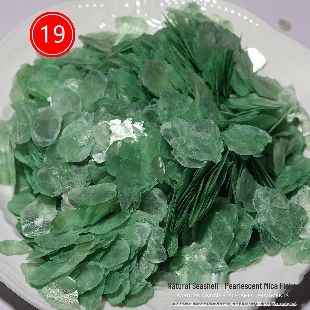 Natural Shell Pearlescent Mica Flakes for DIY Mother-of-Pearl Nail Art and Handmade Ornaments 10g