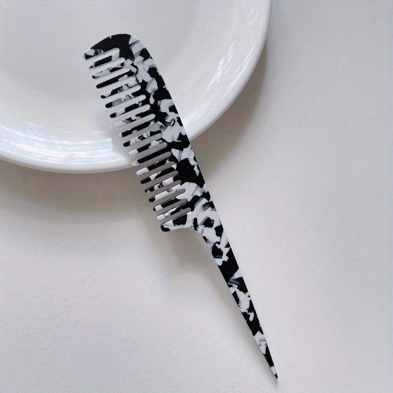 

High Quality Korean Simple Marble Texture Acetate Plate Long Handle Pointed Tail Comb Anti-static Hairdressing Comb Barber Comb