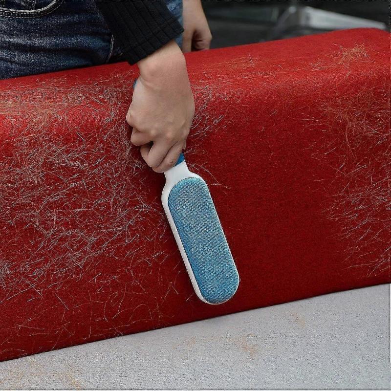 Pet Hair Remover Brush - Reusable Magic Cleaning Brush for Pet Hair Removal with Self-cleaning Remove Dog Cat Hair (Blue)