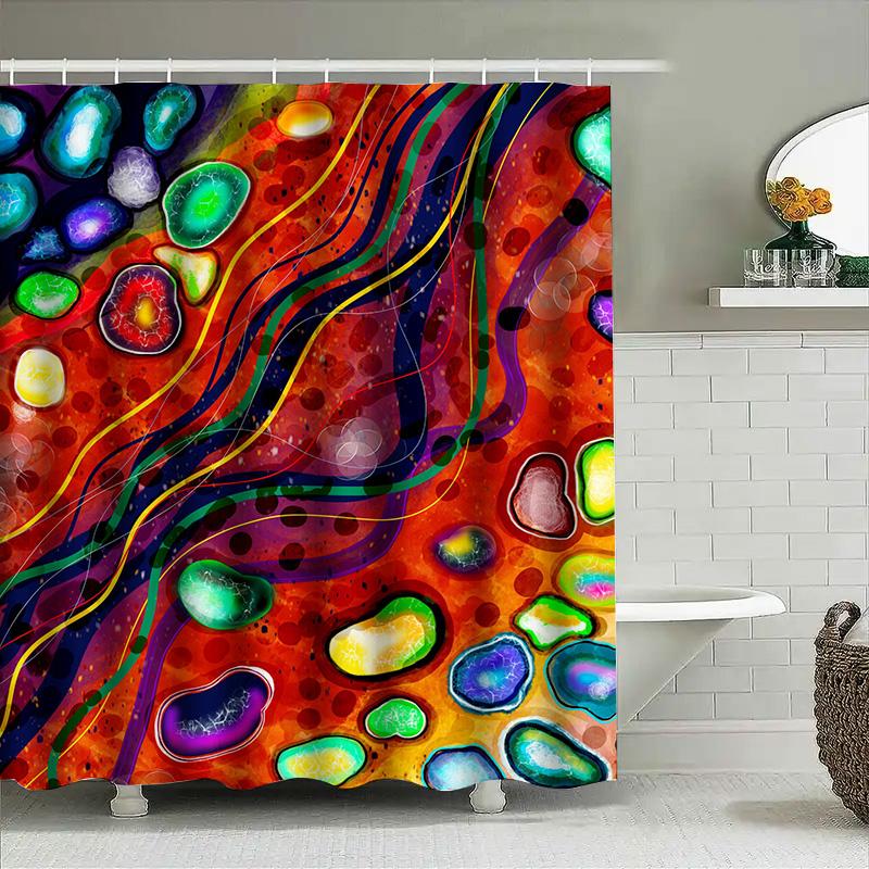 Luxury Goldfish Shower Curtain with 3D Print Modern Home Decor for Bathroom Waterproof Fabric, Various Sizes Available (Green)