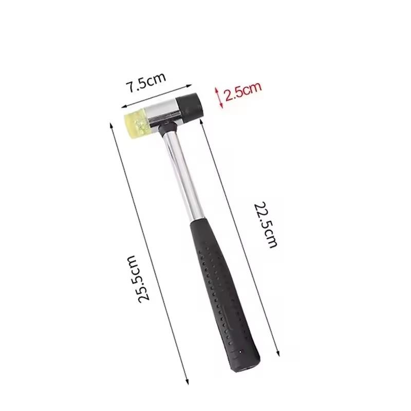 25/30/35/40/45mm Double-sided Rubber Hammer: Soft Plastic Hammer for Jewelry, Leather Crafts, Carpentry and Floor Installation