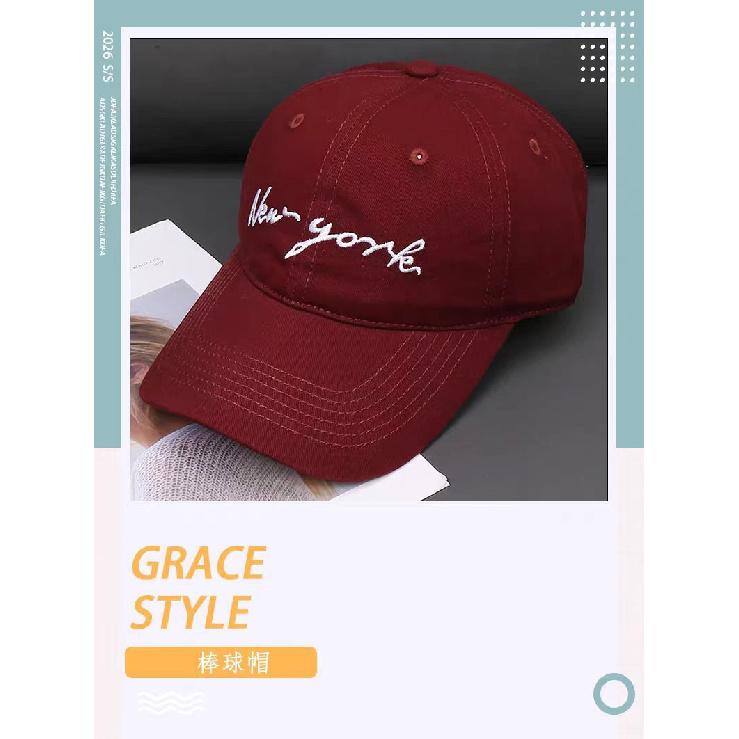 Embroidered letter baseball cap, unisex, suitable for spring and summer, versatile, and provides sun protection