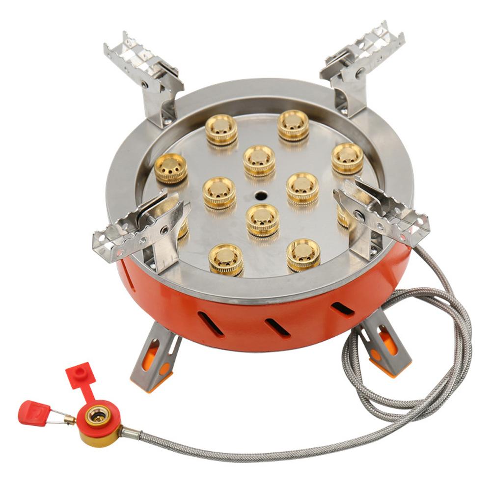 zyzy 12Core Camping Stove 21800W HighPower Gases Burner Stove Backpacking Stove Windproof with