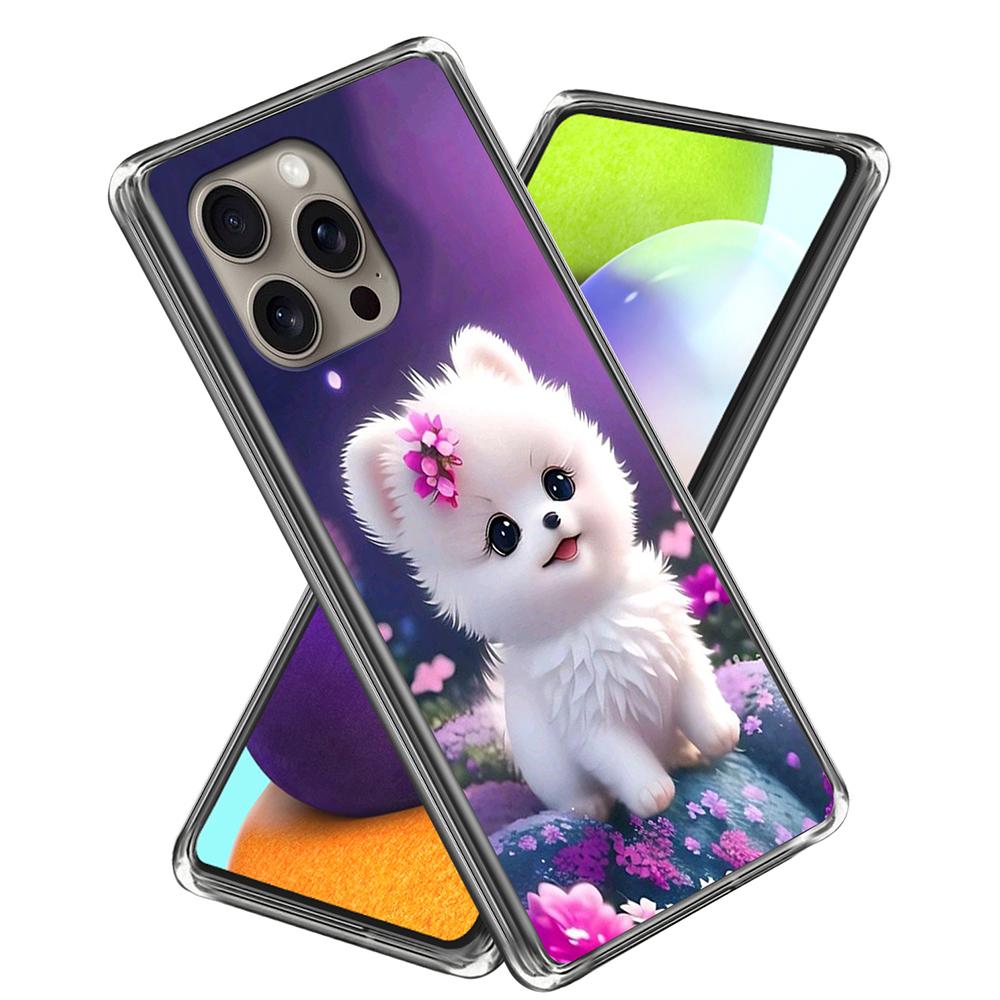 For iPhone 16 Pro Max Case Pattern Printed Shockproof TPU Phone Cover