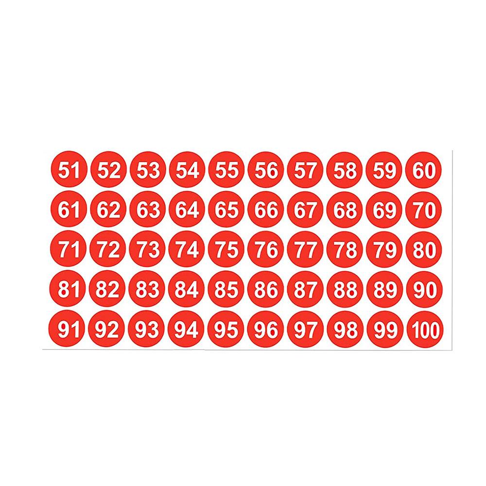 1-50 51-100 Letter Number Sticker Self-Adhesive Waterproof Labels Number Advent Stickers Calendar Number Paper Stickers Decor