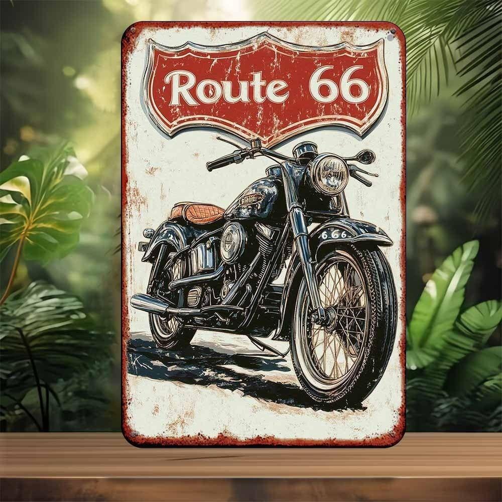 Vintage Motorcycle Metal Tin Sign Retro Biker Garage Wall Decor Industrial Style Art