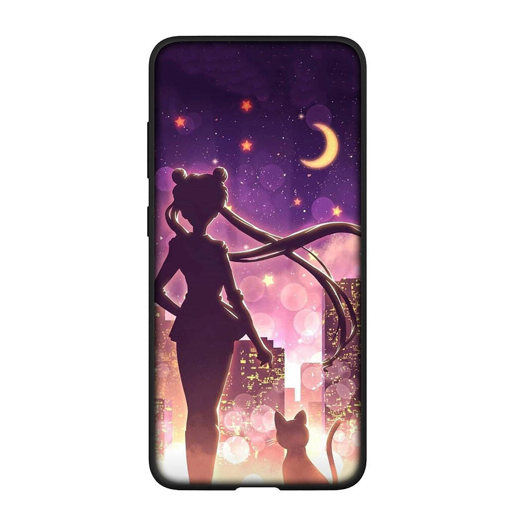 Phone Case for iPhone 17 16 15 Plus XR Huawei P30 P20 Lite Redmi Note 14 12 11 13 Pro Max OPPO A60 A80 A40 A18 A38 A54 Cartoon Sailor Moon Girl Cover