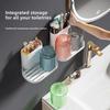 Soporte para cepillos de dientes de pared sin taladros organizador de baño adhesivo
