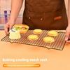 4Pcs Non-stick BBQ Grill Net Black Bread Cooling Rack Cake Cooler Drying Stand  Cooling Grid Tools