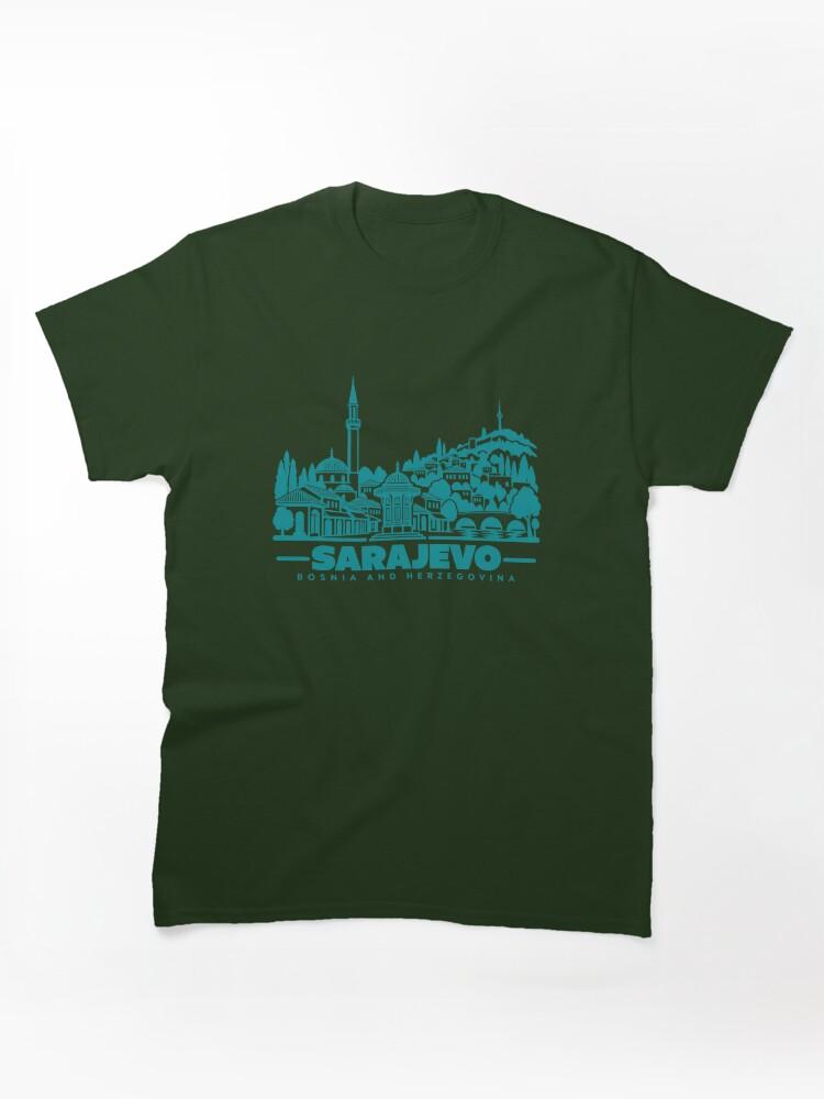 Cities Skylines Sarajevo Bosnia and Herzegovina Line Art Skyline Poster Classic T-Shirt