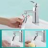 Universal 720 Degree Swivel Tap Aerator Splash-proof Water Saving Plastic Faucet Spray Head with Extender Adapter for Wash Basin