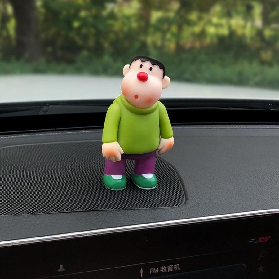 Couple Chubby Therapeutic Car Decorative Car Plush Toy Car Interior Central Console Decompression Ornament