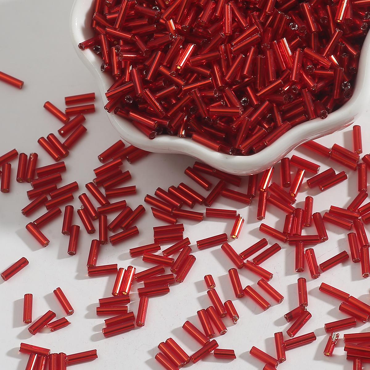 

300/700 шт чешские цилиндрические стеклянные бусины европейские семенные длинная трубка с двумя отверстиями свободные бусины для изготовления ювелирных изделий 2x7mm 300pcs