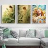Little Girl Decoration Pictures Room Wall Art Canvas Painting Decor for Room Virgin Mary Interior Paintings Retro Decorative