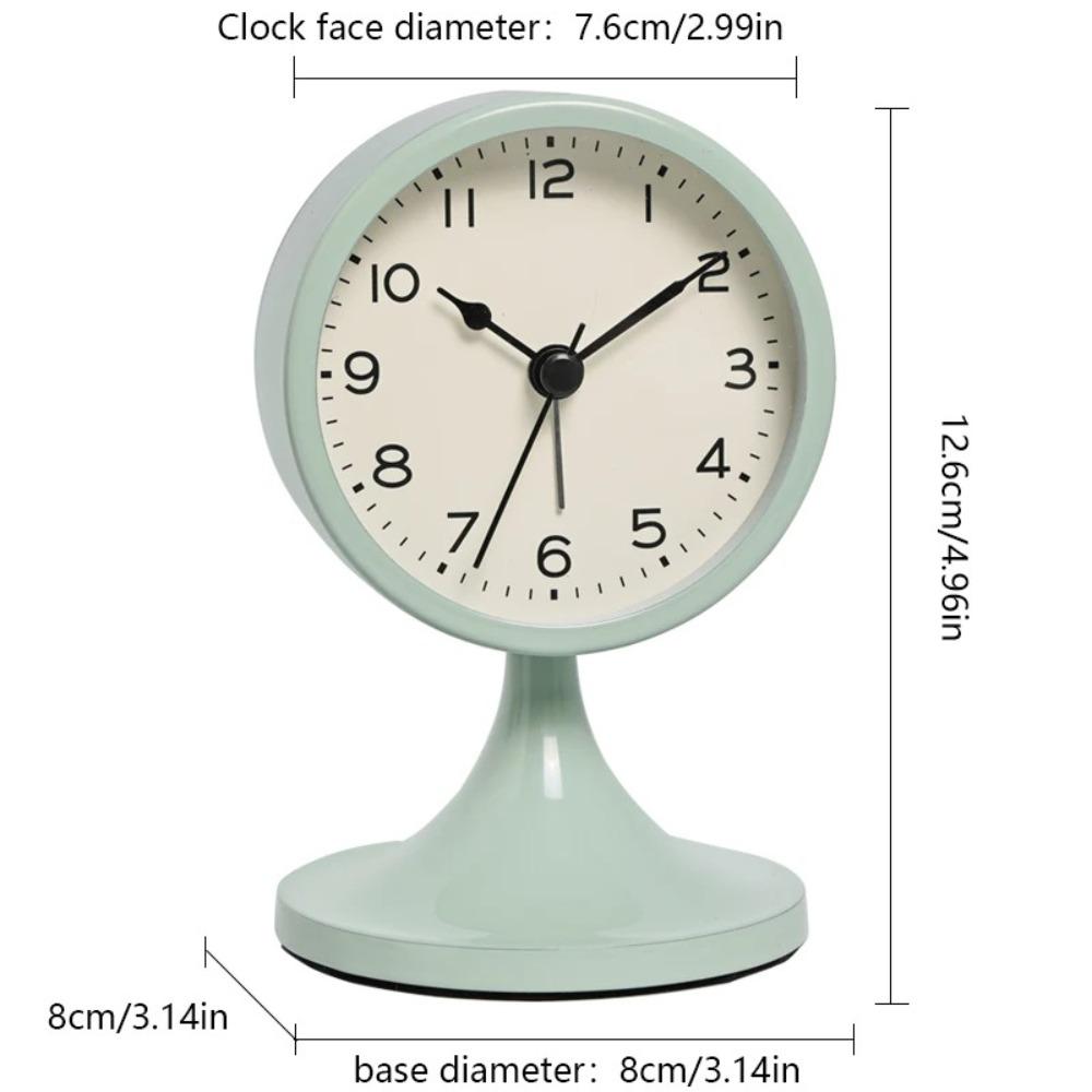 without Battery Alarm Clock Metal Number Clock Creative Silent Table Clock Home Decor