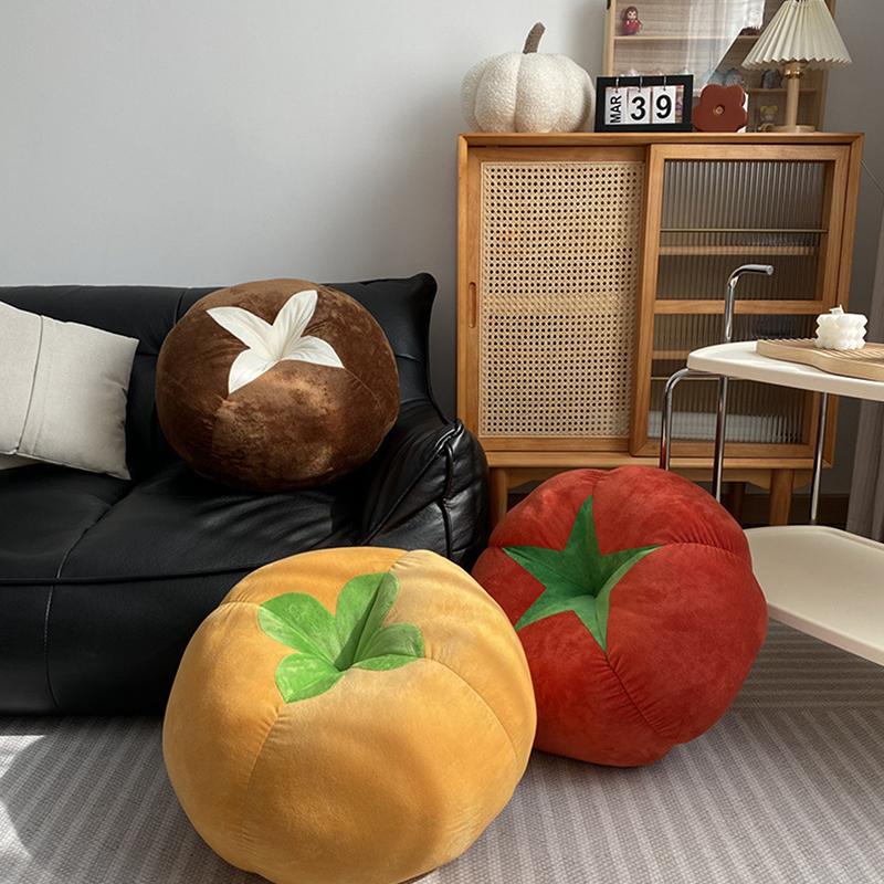New Sofa Bay Window Cushion Bedroom Room Decoration Ins Style Cute Little Ornaments Mushroom Tomato Cushion Pillow