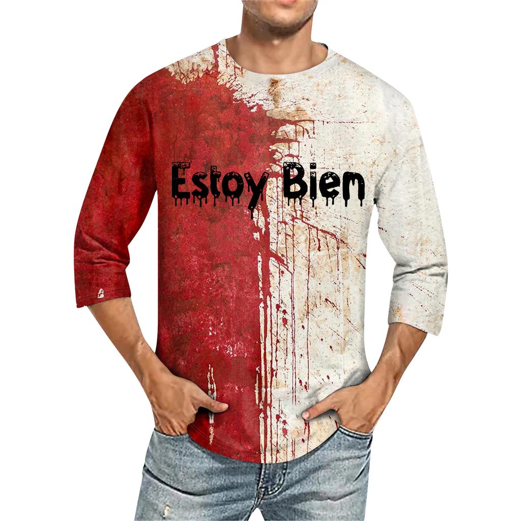 Men's  T-shirt T-shirts Graphic Text Pool3D Printing Street Casual Short Sleeve Printed Clothing Basic