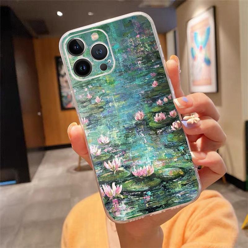 Claude Monet Painting Phone Case For iphone 17 Pro Max Air 16 15 14 13 Pro Max 15 16 Pro 15Plus