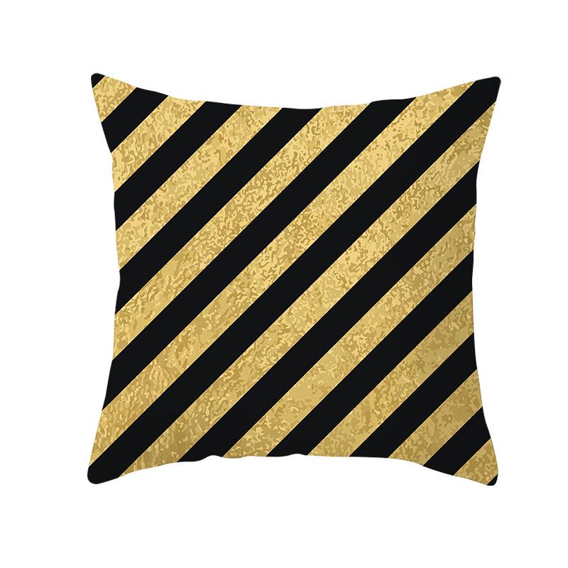 Golden Christmas Peach Velvet Cushion Cover New Digital Printed Square Cushion Cover Cushion Cover