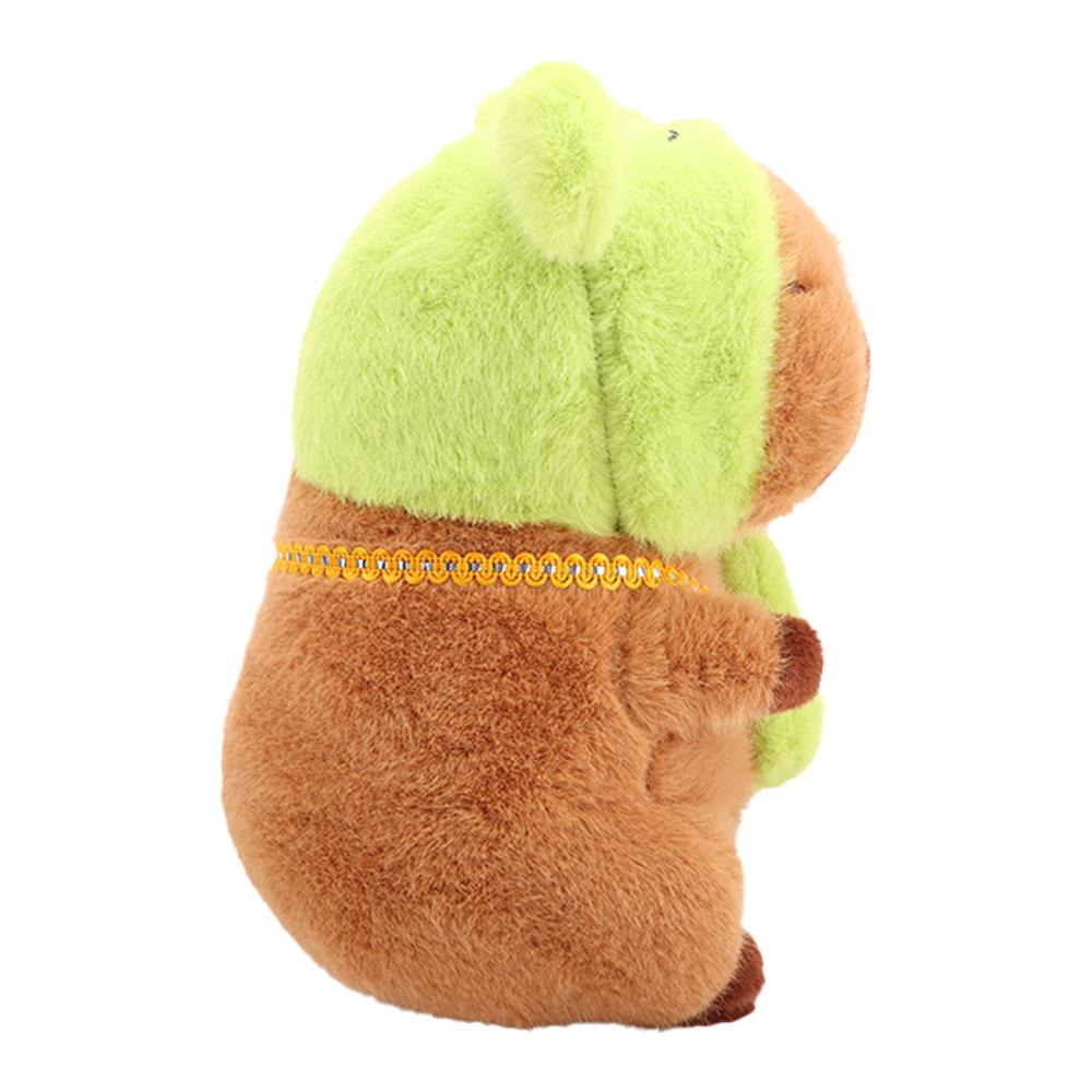22cm Cute Frog style Capybara Plush Toy Movie Stuffed Animals Adorable Stuffed Capibara Dolls Birthday or Holiday Gifts for Kids