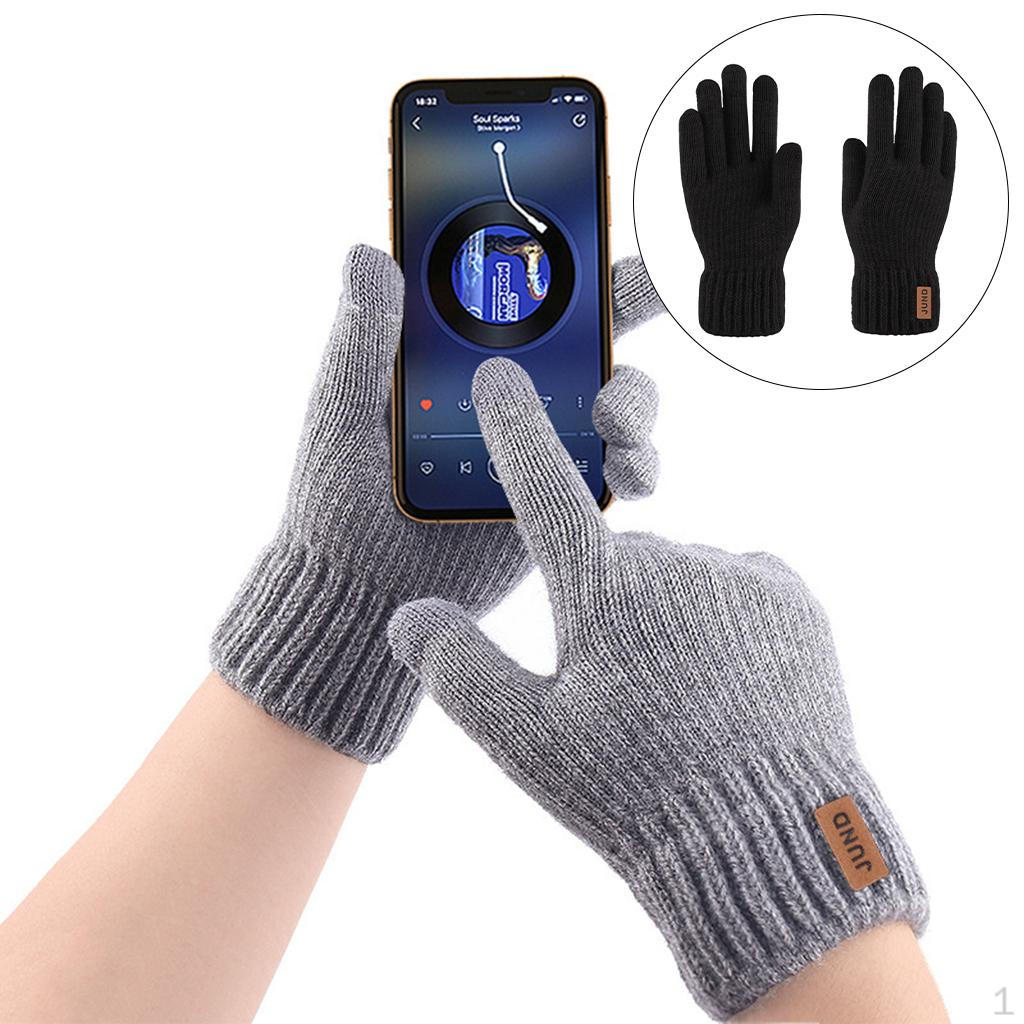 Gestrickte winddichte Skihandschuhe isoliert Touchscreen für Damen Herren Winter Schneemobil Radfahren Wandern