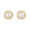 925 Silver Needle Spiral Pearl Stud Earrings for Women - High-end and Elegant Earrings, Pure Silver Needle Luxury Ear Jewelry