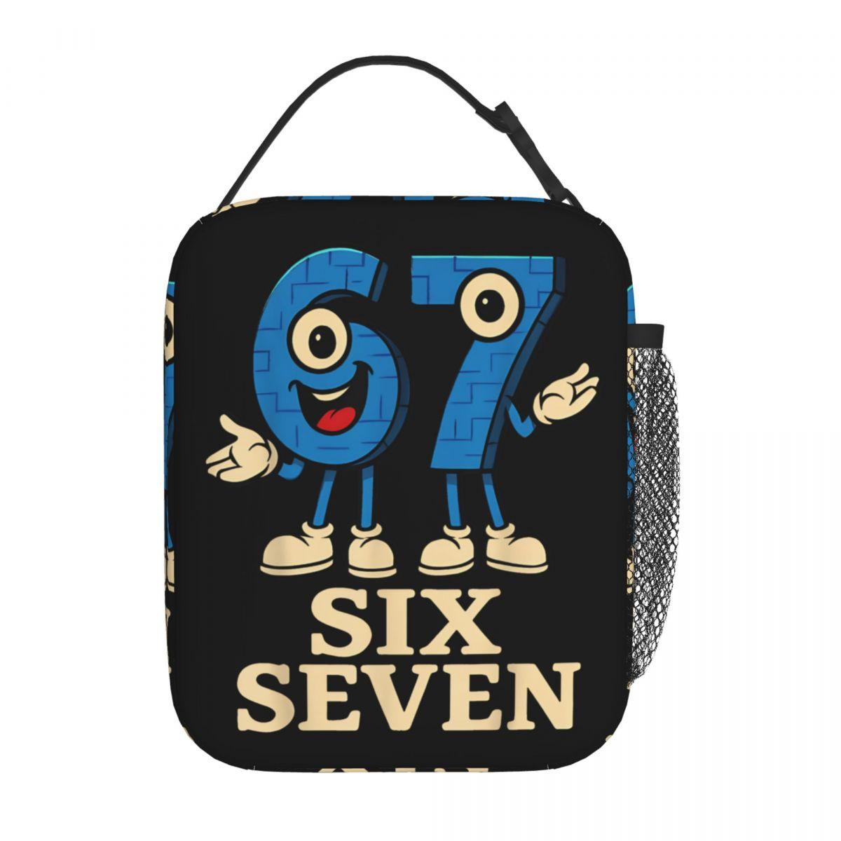 67 Zes Zeven 6-7 Grappige Italiaanse Hersenkronkel Geïsoleerde Lunchtas Voedselcontainer Draagbare Thermische Koeltas Lunchboxen Voor Reizen One Size
