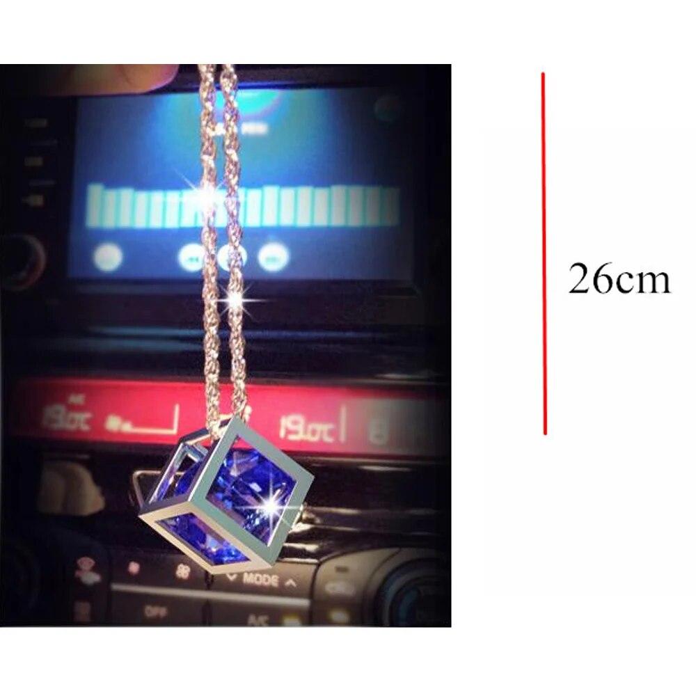 1 шт. автомобильный кулон кристаллы куб автомобильные подвески зеркало заднего вида — фото 6