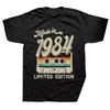 Men Women Birthday Anniversary T-shirts 1984 40th 40 Years Old Limited Edition Vintage Cotton T Shirt Gift Short Sleeve Tee Tops
