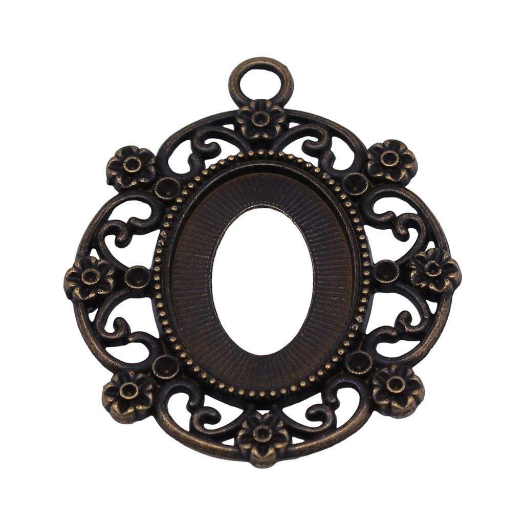 Accessories Parts Fit 18x25mm Oval Glass Cabochon Base Tray Bezel Wedding Jewelry Findings QA039