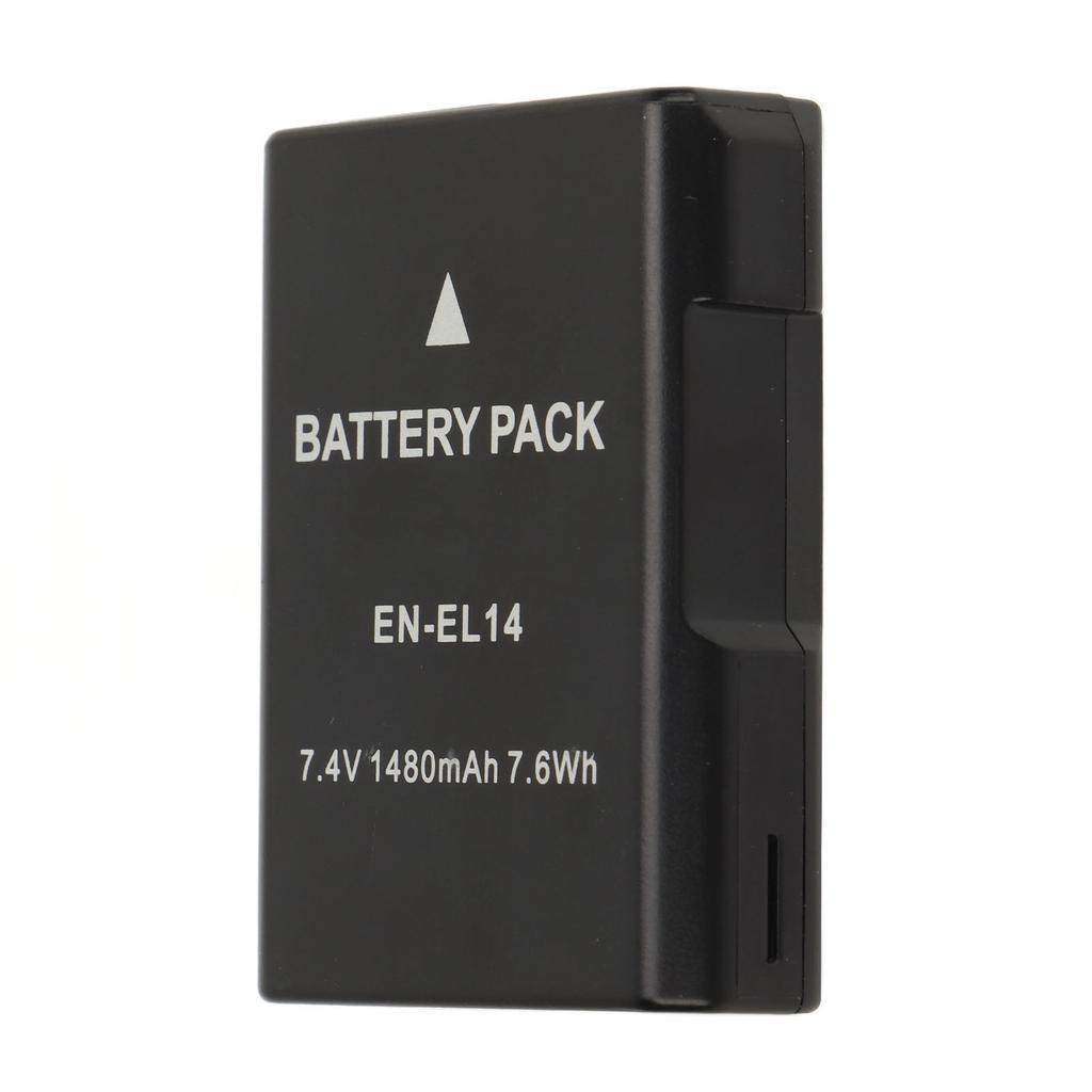 Camera Battery EN‑EL14 Lithium Ion 1480mAH Rechargeable Battery 7.4V Replacement For Nikon D3100