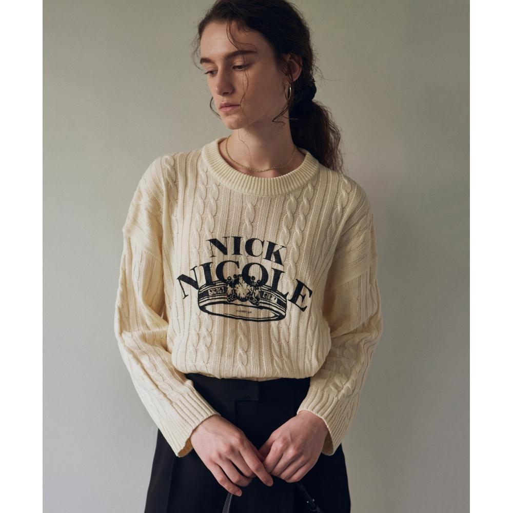 

NICK&NICOLE NICOLE RING CABLE KNIT_CREAM