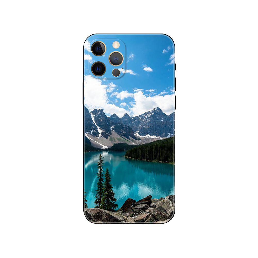 mountain landscape phone case for iphone 14 5s 2020se 6 6s 7 8 plus x 10 XR XS 11 12 13 mini pro MAX black tpu back cover