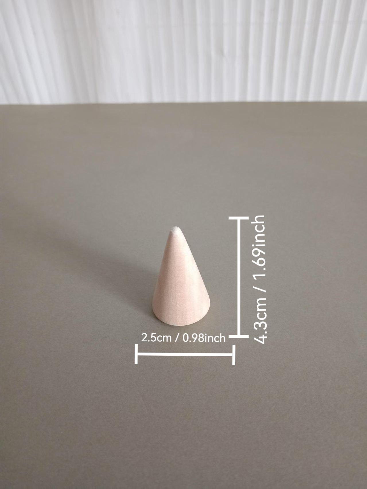 

DIY cone solid wood ring display stand combination ring holder night market stall ring storage rack props серый