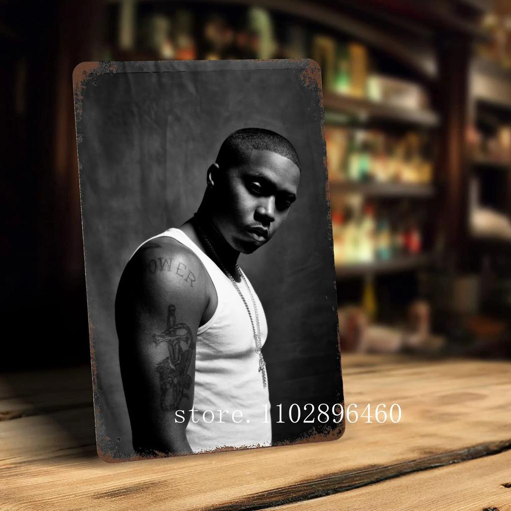 nas rapper Metal Plaques & Signs wall decor Vintage Tin Signs Captain Metal Poster Decor for Bar Pub Club Wall Decoration