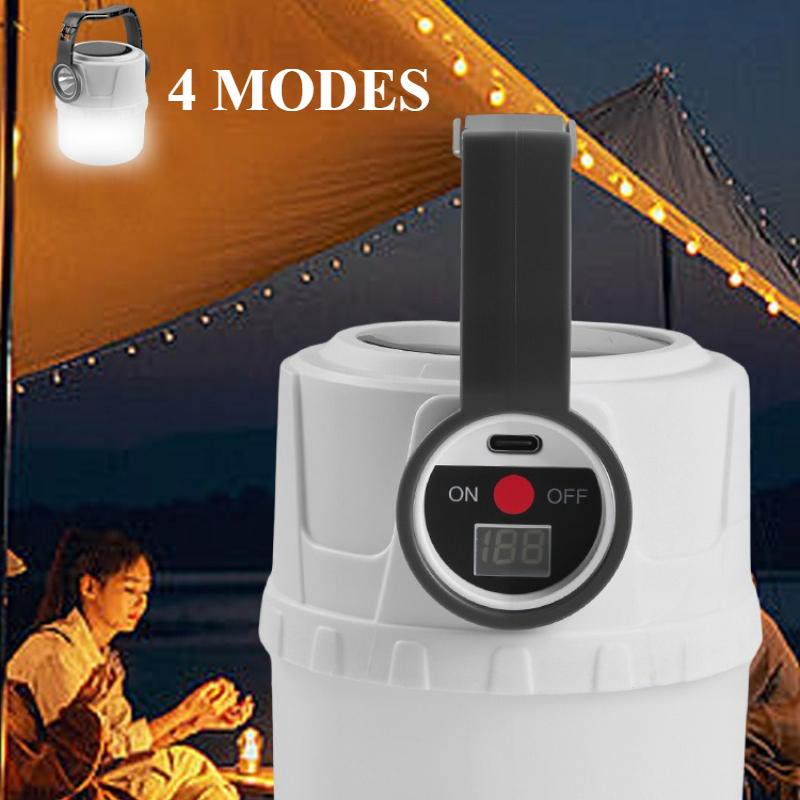 Solar Camping Light Is Portable, Waterproof, and Rechargeable, Suitable for Outdoor Camping, Home Hiking, and Nighttime Use