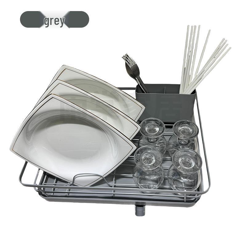 Multi-functional Kitchen Dish Rack: Bowl, Plate, and Chopsticks Organizer