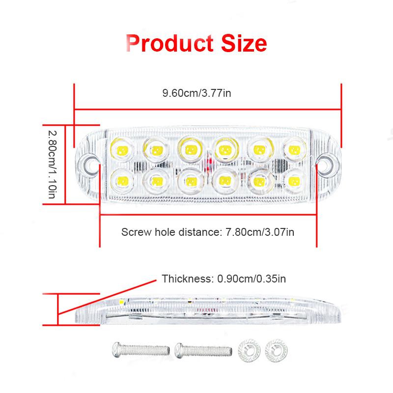 SEAMETAL 12smd LED Strobe Warning Light Strobe Grille Flashing Lightbar Car Truck Beacon Lamp Amber Yellow Traffic Lights 12V-80V